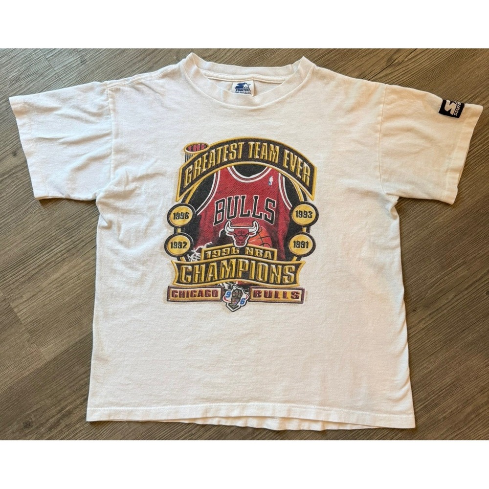 Vintage Chicago Bulls Shirt NBA Champions Starter USA Youth L Adult X-Small 1996